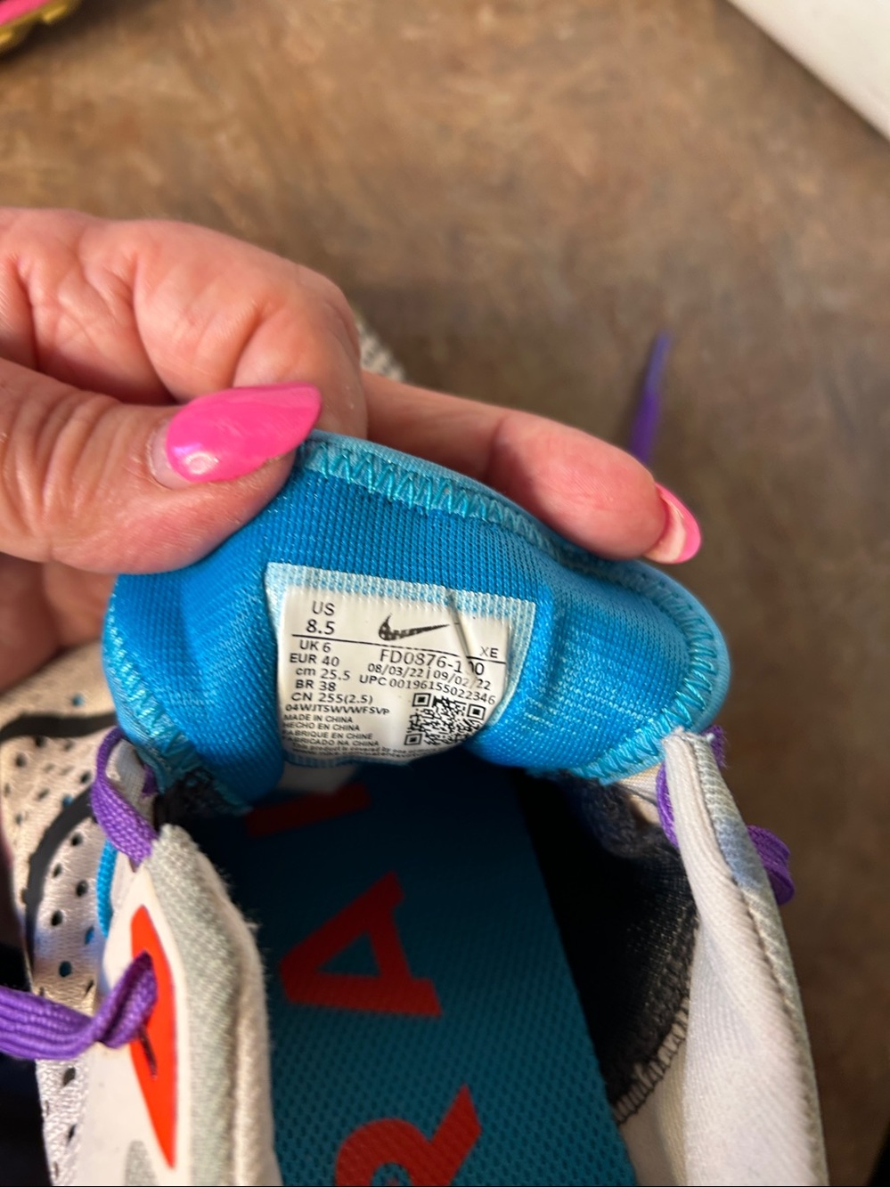 Nike Women's React Pegasus Trail 4 Sneakers. Sz 8.5 - Picture 12 of 12